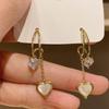 Pendientes de plata de ley 925 con borlas de circonita y fritillaria, de diseño de nicho, para mujer, de lujo, ligeros y de alta calidad.