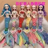 45cm pode ser destacada e trocada boneca sereia escama de peixe infantil princesa barraca de rua feira noturna aquário menina multi-articulada