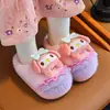 Chinelos de algodão infantis de desenho animado para meninas, outono e inverno, antiderrapantes, chinelos de algodão infantis de desenho animado para meninos