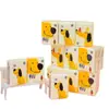 Lenço de Papel Amarelo Desenho Animado Cachorrinho Amarelo 3 Camadas 8 Folhas 9 Pacotes Embalagem Pequena Portátil Papel de Lenço Lenço Facial