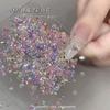 Zirconia Iridiscente Transparente de 5A Color Mixto Diamantes Sueltos de Zirconia Decoraciones para Uñas de Vidrio Cristalino Diamantes de Fondo Plano