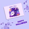 Tarjetas de Felicitación de Halloween Transfronterizas en Inglés, Bendiciones Festivas, Recuerdos, Regalos, Decoraciones Florales de Pared, Tarjetas de Agradecimiento