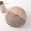 Direto da Fábrica outono e inverno boina de lã feminina tie-dye tingimento pendurado combinação de cores costura chapéu cogumelo