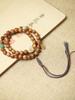 Semilla de Bodhi Natural Cocida Placa Tejida DIY Cadena de Cuentas de Oración de Mano Accesorios Largos para Hombres y Mujeres Regalos