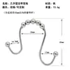 Foshan Decoração de Janelas Fornecimento Direto de Fábrica Gancho Duplo de Bola Cromado Gancho Duplo Alto e Baixo Interno e Externo Gancho de Cortina de Chuveiro à Prova de Ferrugem Argola de Cortina