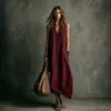 2026 Verano transfronterizo europeo y americano nueva moda chaleco de bolsillo sin mangas patchwork estilo vacacional vestido casual