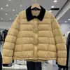 Ropa Casual de Algodón Invierno 2025 para Mujer Nicho Moda Casual Diseño de Solapa Color de Contraste Chaqueta Cálida