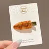 Presilha de cabelo retrô única, doce e legal, para mulheres, presilha simples de alto valor estilo francês para franja, acessório de cabelo de presilha para franja personalizado e estiloso
