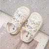 Sandalias para Niñas Verano Lazo Pedrería Lindo Estilo Princesa Niños Suela Gruesa Punta Abierta Zapatos Romanos Sandalias para Niñas