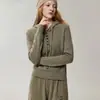 ¡Estilo simple y relajado! Sudadera de punto acanalado para mujer, corte holgado, cuello semiabierto, una capa base elegante y estilizada