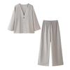 Aliexpress Roupa Feminina Europeia e Americana Transfronteiriça 2025 Novo Estilo Início da Primavera Transfronteiriço Elegante Simples Moda Conjunto de Manga Longa