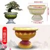 Molde de vaso de flor de cimento redondo estilo europeu espessado para bonsai molde de concreto moldado in loco modelo de plástico molde de coluna romana