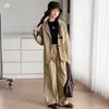 Nuevo conjunto casual de otoño para niñas, blazer versátil y simple con pantalones de pierna ancha, prenda de abrigo de moda para primavera y otoño