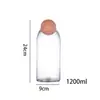 Frasco de Almacenamiento Sellado de Vidrio Transparente de Alto Borosilicato Transfronterizo, Frasco para Almacenar Granos, Frasco de Té con Tapa de Corcho Creativa