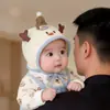 Touca de Bebê Outono Inverno Quente à Prova de Vento Proteção para Orelhas Gorro para Meninos Meninas Estilo Fofo Touca para Recém-Nascido