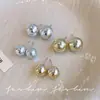 Pendientes de Perla con Textura Esférica Irregular Minimalista para Mujer, Pendientes Clásicos de Moda de Alta Gama para el Día a Día al por Mayor