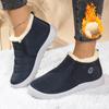 Zapatos de Algodón Bn para Mujer, Calzado de Invierno para Exteriores, Forrados de Felpa, Zapatos Casuales Cálidos, Zapatos para Mujer, Zapatos Casuales de Invierno Engrosados de Caña Baja con Tacón Plano para Mujer