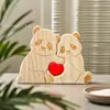 Adornos de Rompecabezas de Madera Transfronterizos, Decoraciones de Escritorio de Panda Familiar, Artesanías de Madera Maciza de Amazon, Regalo del Día de la Madre