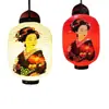 Linterna de Estilo Japonés PVC Exterior Impermeable Protector Solar Plegable Hefeng Club de Cocina Japonesa Ukiyo-e Linterna Decorativa para Mujer