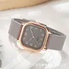 Reloj de Silicona Popular Cuadrado Transfronterizo para Mujer, Estilo Ins Nicho Diseño Minimalista, Reloj de Cuarzo, Disponible para Dropshipping
