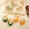 Pendientes Nuevos de Color Café en Forma de U, Más Vendidos Transfronterizos Europeos y Americanos, Exquisito Diseño de Gota de Agua, Modernos y Elegantes, Pendientes de Lujo Ligero para Mujer de Gama Alta