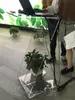 Podio transparente en stock, atril de cristal, soporte acrílico para anfitrión, podio para presentador, mostrador de servicio y mostrador de atención al cliente