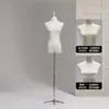 Tienda de Ropa Maniquí Femenino Soporte Vestido de Novia Exhibición en Ventana Maniquí de Medio Cuerpo Femenino Accesorios Soporte de Exhibición Cuerpo Completo