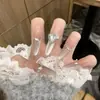 Uñas Personalizadas de Larga Duración para Douyin, Piezas de Uñas de Tamaño Completo, Arte de Uñas Popular de Gama Alta Estilo Francés, Fabricante de Yiwu