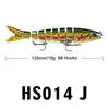 Tienda de aparejos de pesca pez multi-sección Luya señuelo 13.5cm/19g señuelo duro señuelo falso biónico fábrica de aparejos de pesca suministro directo
