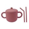 Vaso para sorber de silicona de oso Vaso para aprender a beber para bebé Vaso para beber de silicona Vaso infantil anticaídas y a prueba de fugas Vaso para refrigerios reemplazable