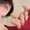 Pendientes del zodiaco dragón 2024, pendientes circulares de alta calidad con un nicho único para mujer, pendientes pequeños, ligeros y exquisitos de lujo.