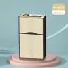 Estuche para Cigarrillos Recargable con Mechero, A Prueba de Viento, Gran Capacidad para 20 Cigarrillos, Tapa abatible, Resistente a la Presión, A Prueba de Humedad, Set Creativo de Estuches para Cigarrillos