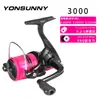 Yongshun Equipamento de Pesca Novo Molinete Rosa com Linha NF3000 Molinete de Arremesso com Manivela Molinete de Pesca Molinete para Pesca com Iscas