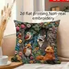 Funda de Almohada de Perro de Alpaca Más Vendida Transfronteriza, Linda Funda de Cojín Decorativa para Dormitorio de Gato, Hogar, Sofá