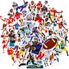 Compra Direta Transfronteiriça [Qualificado Ce.Cpc] 50 Peças de Adesivos para Mala Esportiva de Jogador de Futebol