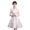 Vestido Fresco de Dama de Honor Estilo Coreano con Cuello Halter 2026 Nuevo Vestido Corto de Fiesta de Banquete de Verano