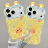 Orejas de Dibujos Animados Lindas Adecuadas para Funda de Teléfono Móvil Apple 16Pm Iphone17 Silicona 14 Doble Soporte 15 Dibujos Animados 18 Femenina