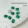 Joyería para Uñas Artísticas Esmeralda Punta Inferior Diamante Verde Navidad Planos Fondo Redondo Diamante Gota de Agua Corazón Uña Mixto Diamante Joyería al por Mayor