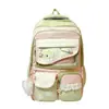 Mochila de Alto Valor Estilo Coreano para Estudantes Femininas, Grande Capacidade, Bolsa Escolar Leve, Bolsa Ita Fofa de Desenho Animado, Mochila para Meninas do Ensino Fundamental II e Ensino Médio