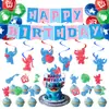 Nuevo Stitch Tema Hawaiano Fiesta Vajilla Desechable Servilletas de Papel Platos de Papel Manteles Banderines Decoraciones para el Lugar