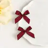 Em Estoque Fita de Laço Xadrez Vermelho 6mm Artesanato DIY Feito à Mão Flor Decorativa Laço de Fita Acessórios para Vestuário