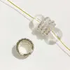 Retenção de Cor Alta Ouro 14K Furo Grande Zircônia Incrustada Recortada Contas Soltas Joias Artesanais com Contas Pulseira Colar DIY Acessórios de Cristal