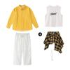 Ropa de Moda Infantil Hip Hop Ropa de Estilo Hip Hop Camisa Holgada Traje de Pantalón Grulla Niños Niños Ropa de Actuación Hiphop Niñas