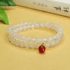 Pulsera de Calcedonia Blanca Natural Aiyu Pulsera de Ágata Roja Semilla de Acacia Tendencia Nacional Fábrica Mayorista Dropshipping S4030901