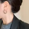 Colección de Pendientes Dorados para Café de Estilo Retro de Lujo Ligero de Gama Alta, Simples y Versátiles, Pendientes de Diseño Nicho para Mujer
