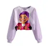 Patrón Transfronterizo Nuevo Grupo Cazador de Brujas K-Pop Sudadera Casual Corta para Chicas Estampado 3D Cuello Redondo Suministro