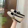 Couro de Cordeiro~Sapatos Mary Jane Estilo Francês Ultra Macios para Mulheres, Novo Modelo 2026, Flats Versáteis Estilo Fada com Fivela Quadrada, Sapatos de Ballet