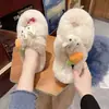 Chinelos Maomao com Laço Estilo Fada Roupa Feminina High-end Outono e Inverno 2024 Dormitório Estudantil Escritório Chinelos de Algodão
