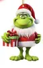 Decoração de Natal Nova da Amazon Transfronteiriça Série Bebê Grinch Enfeites para Pendurar na Árvore de Natal Acrílico Decorações para Pendurar no Carro