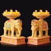 Portavelas de Elefante Manualidades Adornos Portavelas Portavelas de Mantequilla Lámpara de Aceite Budista Lámpara de Ofrenda Adornos Transfronterizos Decoración